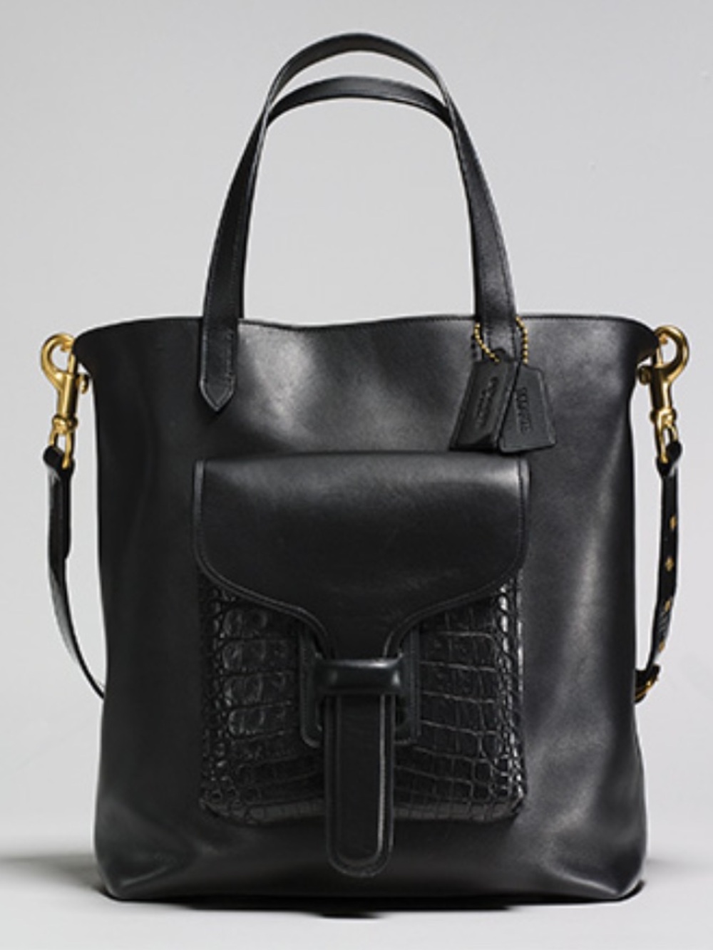 RARE Coach x Rodarte Alligator Pocket Tote Black Leather Style 11507 EUC.
